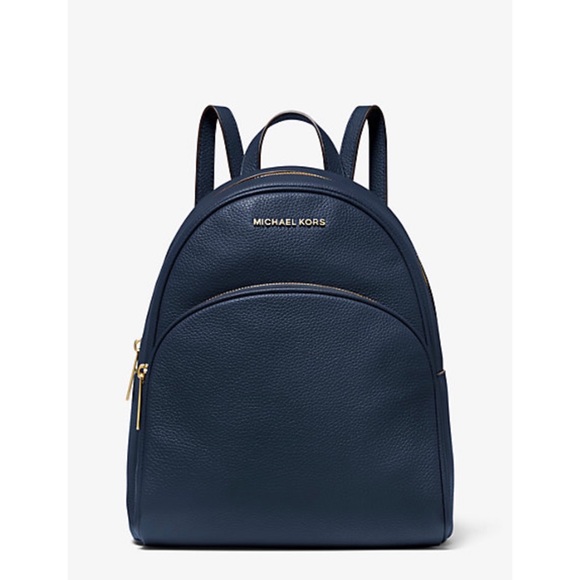 NWT Michael Kors Medium Abbey Leather Backpack - Picture 1 of 11